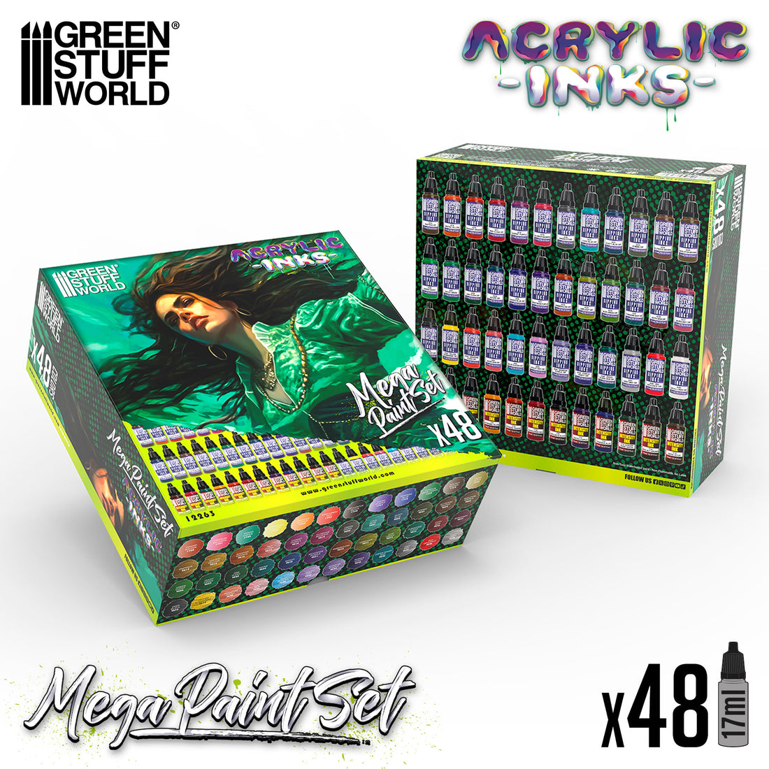 Dipping Inks Mega Paint Set (48x17ml) Intensity inks – Green Stuff World – speed painting