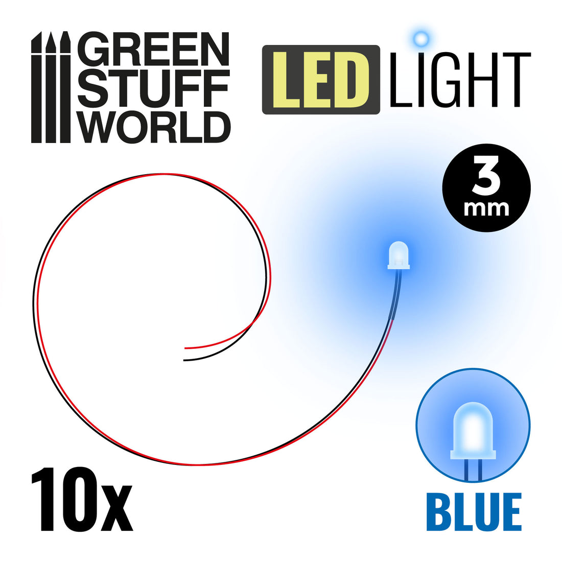 LED Lights – red/blue – 3mm