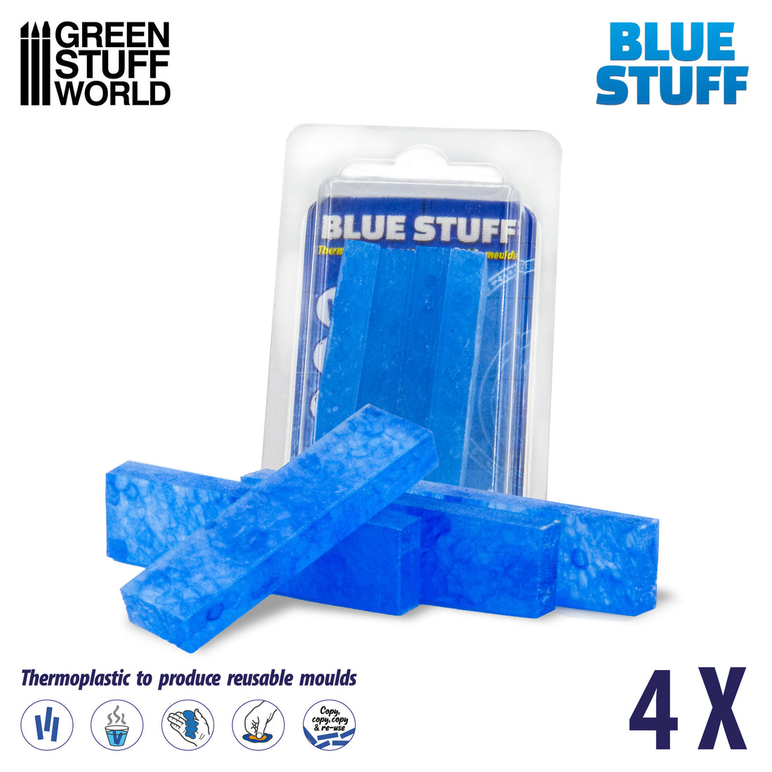 Blue Stuff Mould (4 bars)