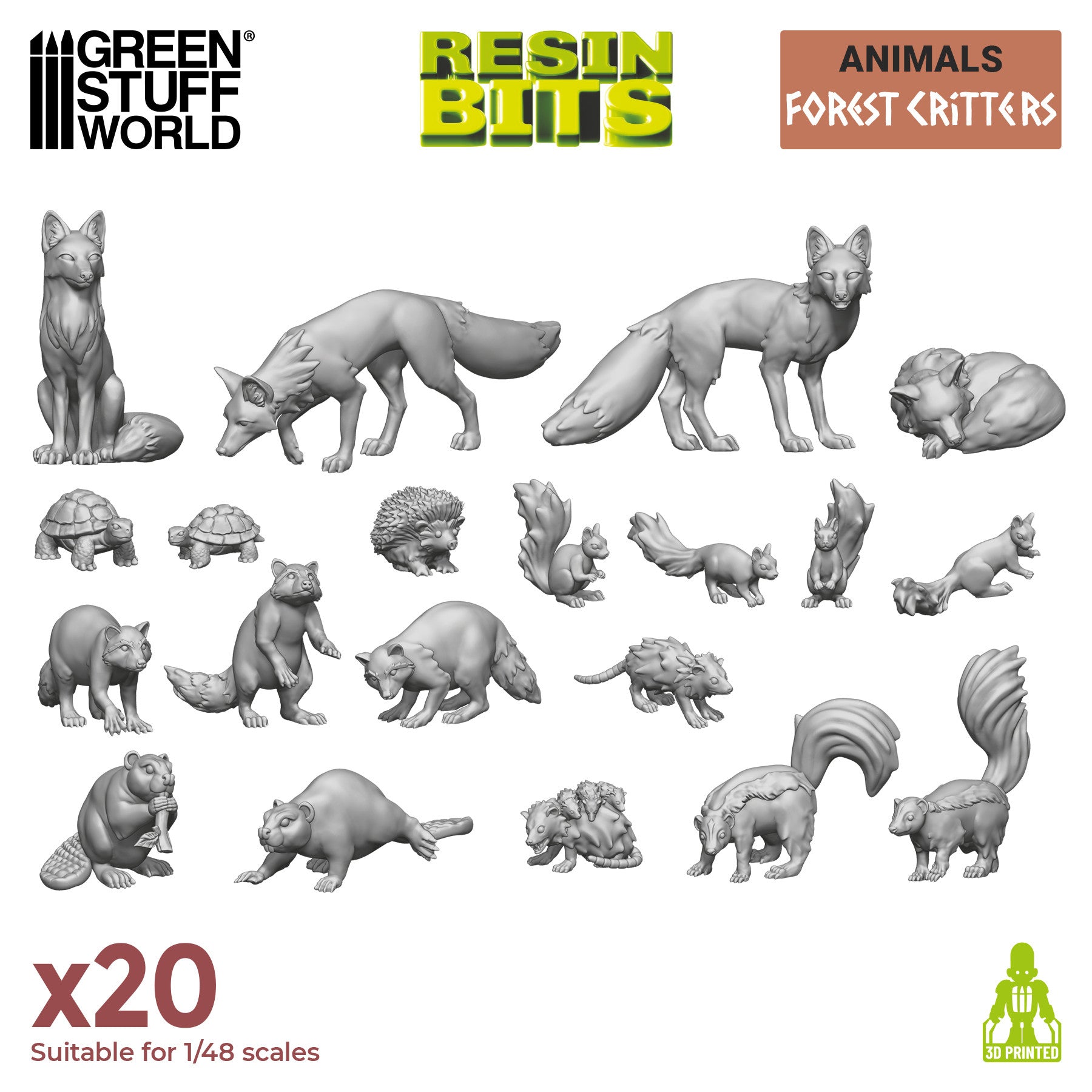 Green Stuff World 3D PRINTED SET - BARREL CACTUS - Green Stuff World 3D Green Stuff World 3D PRINTED SET - BARREL CACTUS - Green Stuff World 3D