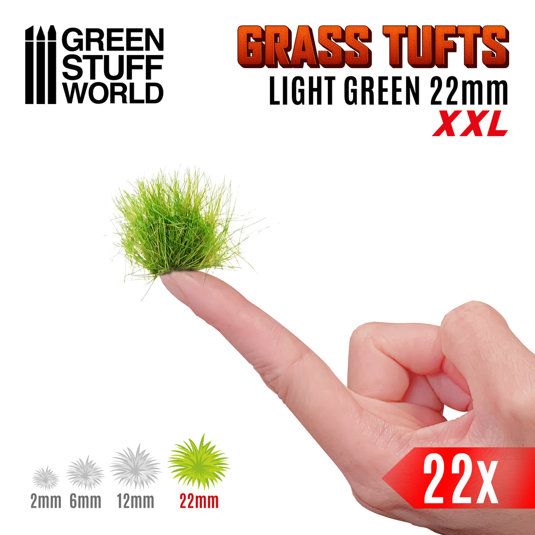 Grästuvor – Light Green – XXL 22mm
