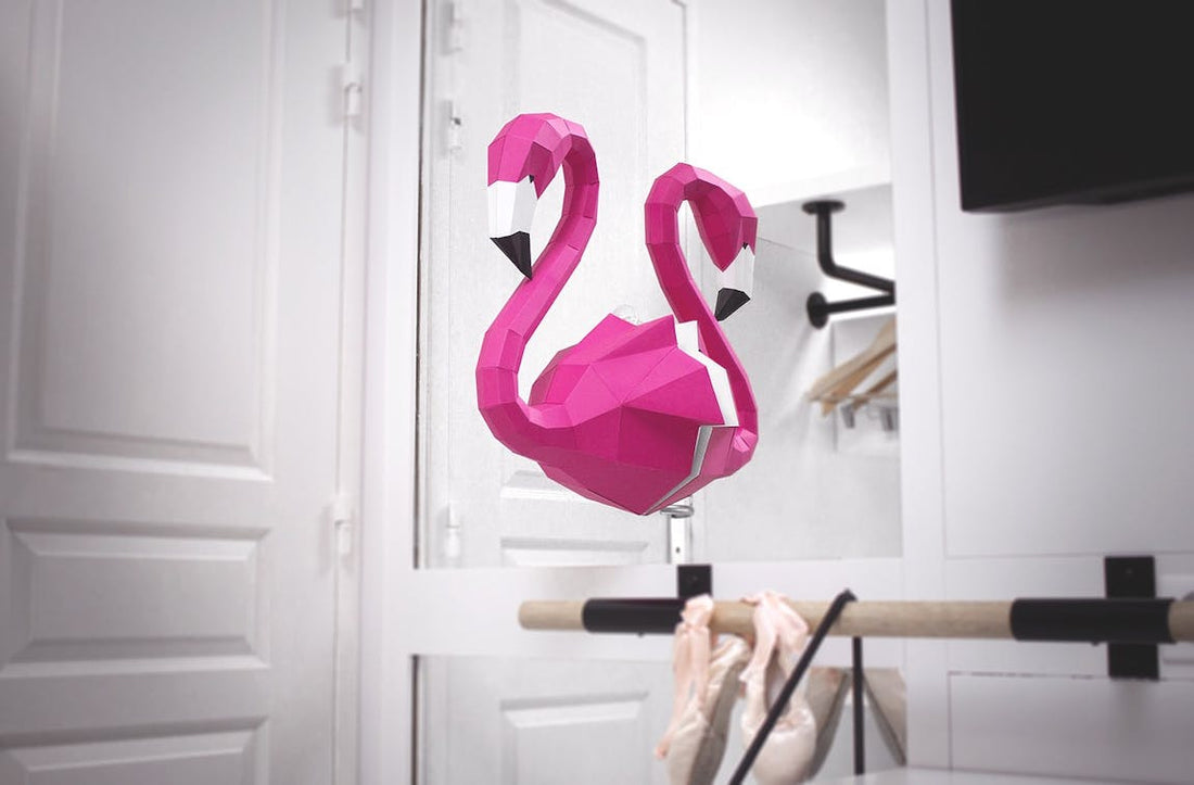 Byggsats i papper – flamingo