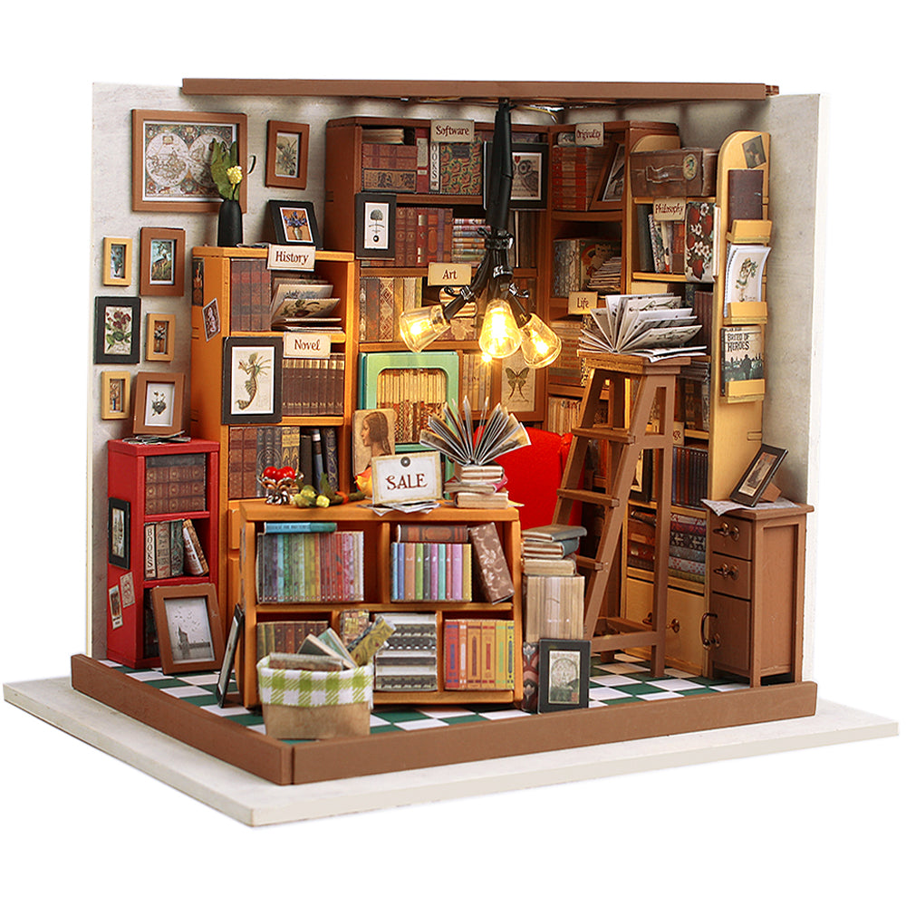 Introducing Sam's Bookstore, the cutest little diorama for the miniature bookworm in your life! 