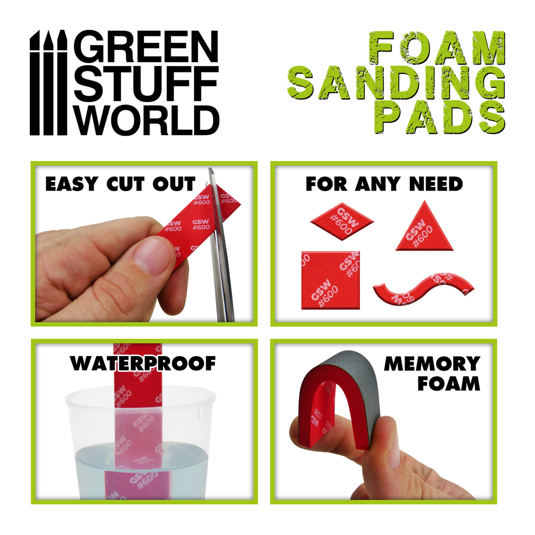 Foam Sanding Pads – 16 st