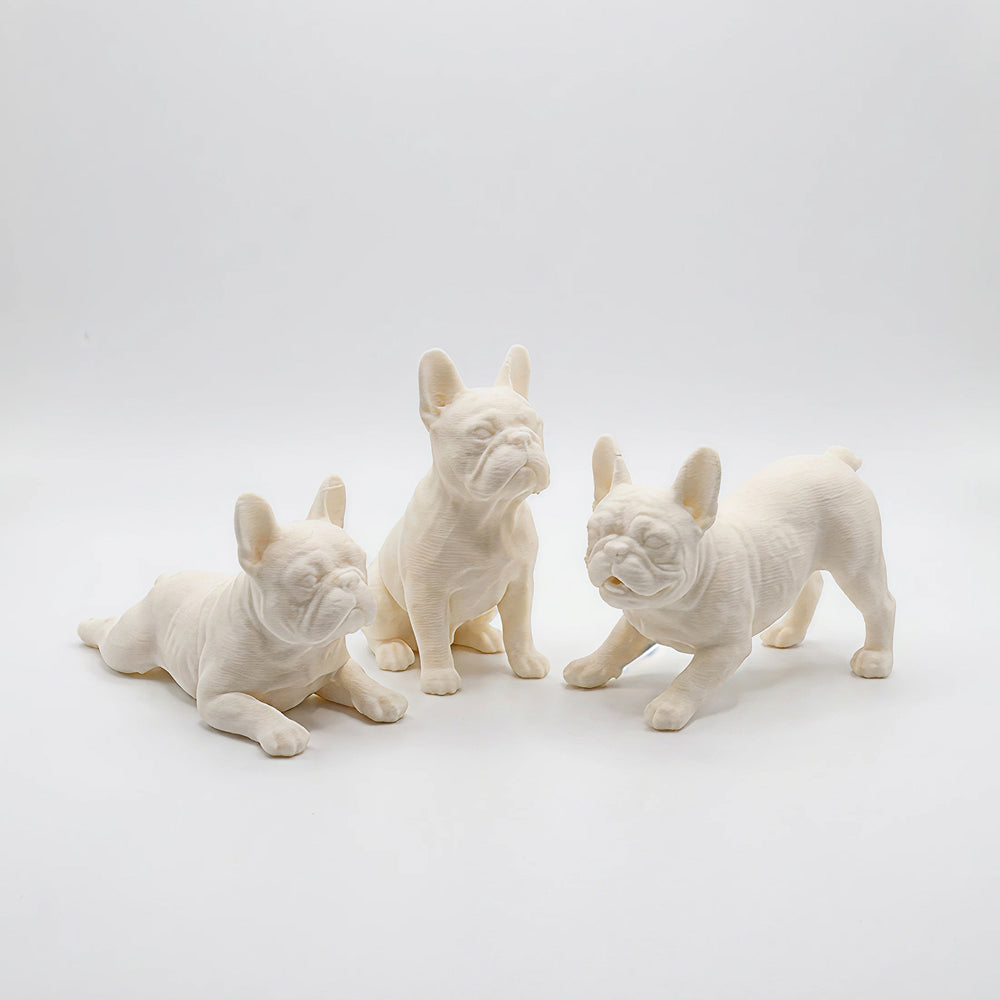 Hundar set i Lundby-skala (Fransk Bulldog)