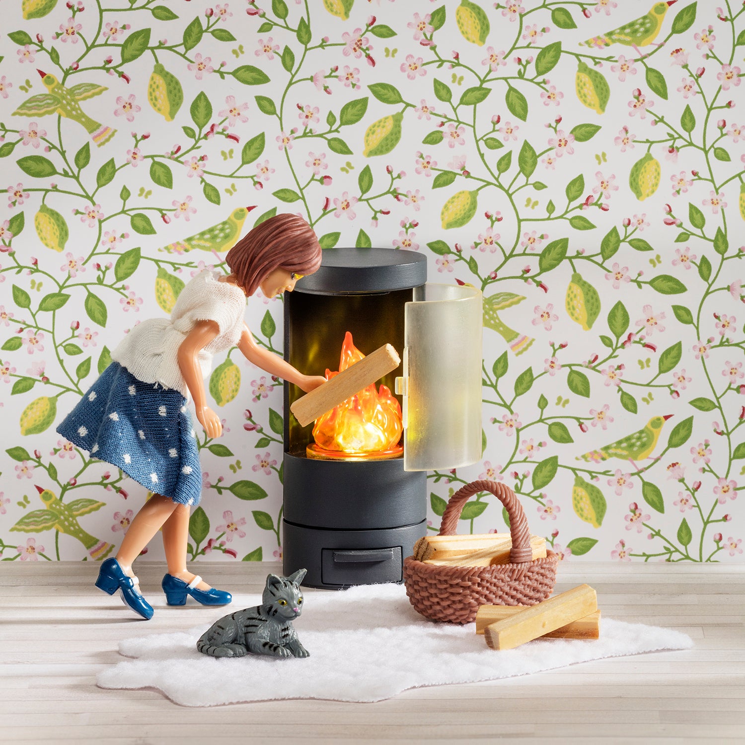 Lundby fireplace set