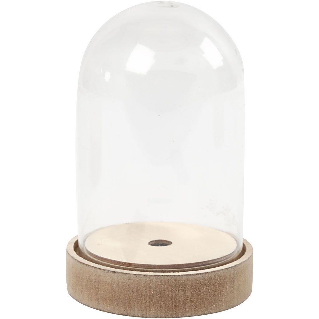 Cloche on a wooden base - diameter 8cm