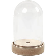 Cloche on a wooden base - diameter 8cm