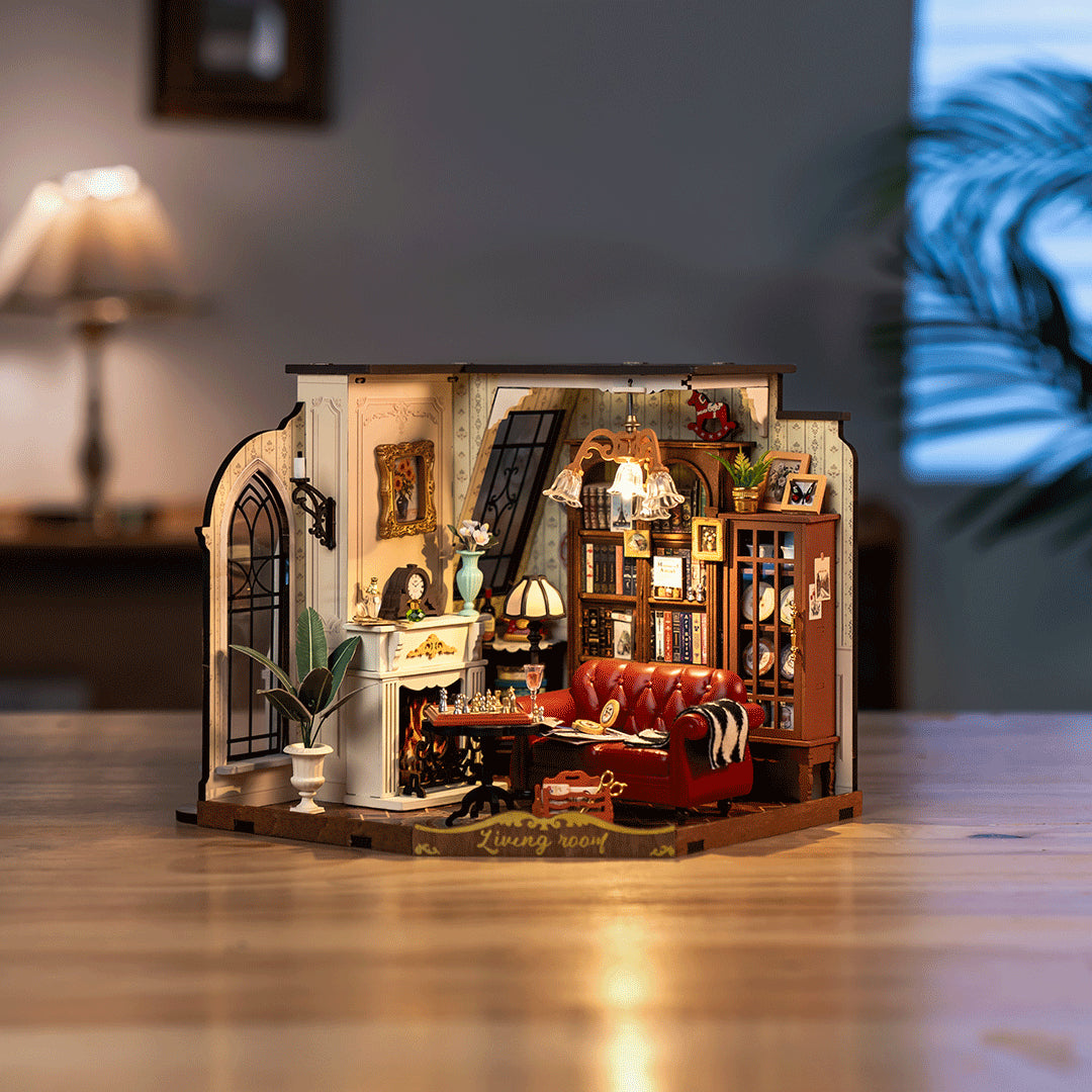 Book nook diorama: Catherine's Living Room