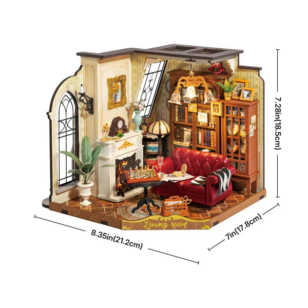 Book nook diorama: Catherine's Living Room