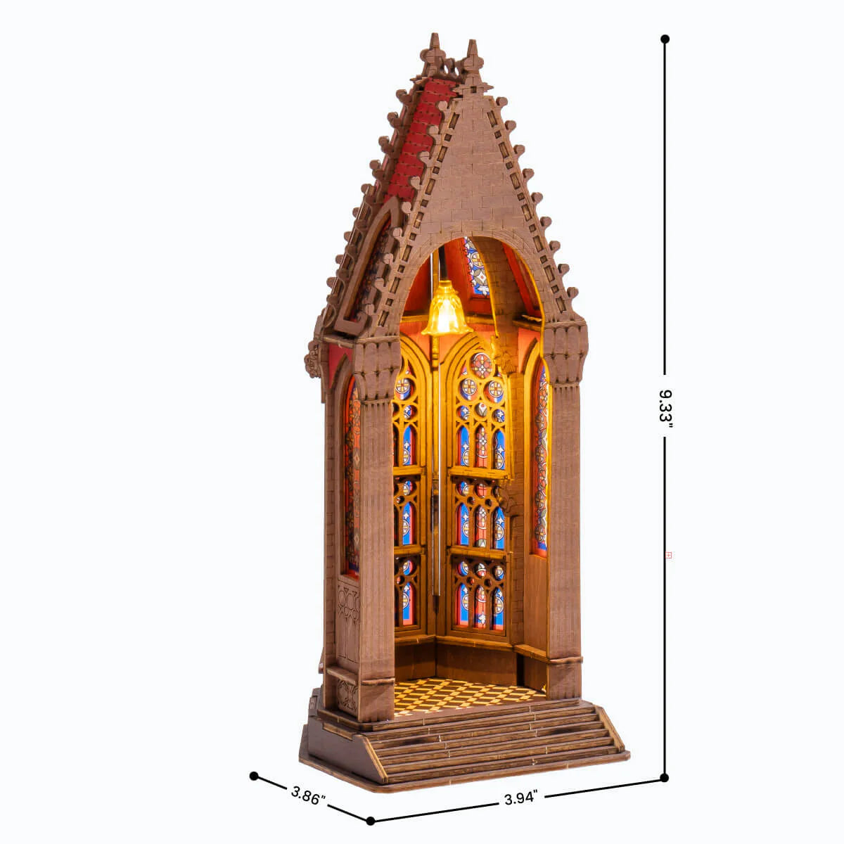 Rose Window Cathedral 3D-pussel i trä