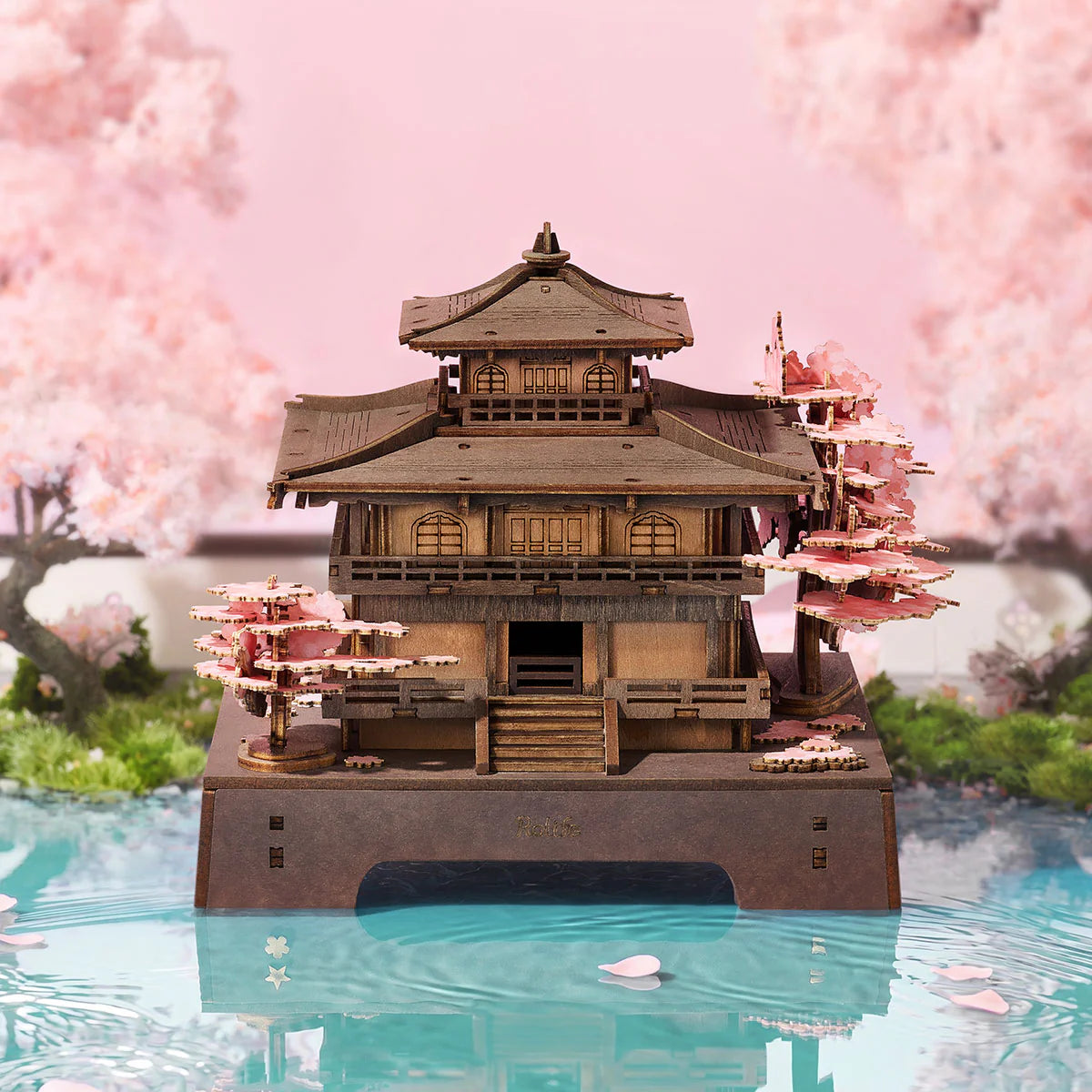 Sakura Pavilion 3D-pussel i trä