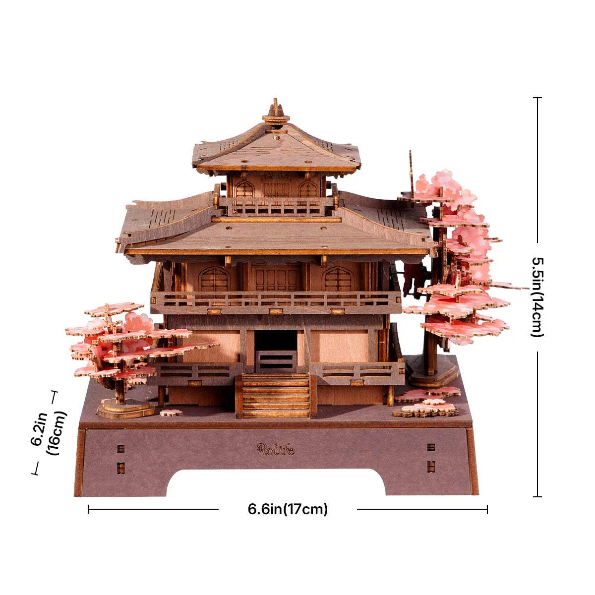 Sakura Pavilion 3D-pussel i trä
