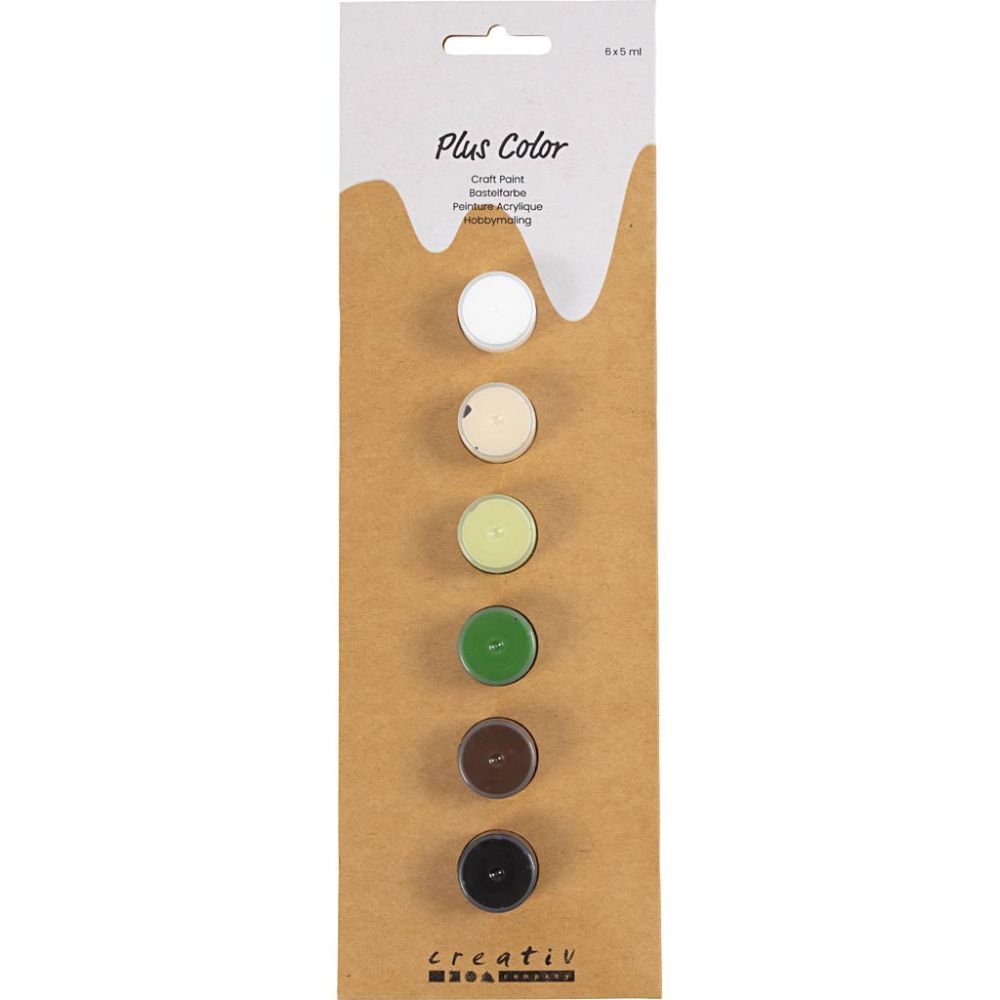 Plus Color hobbyfärg – natur (6x5ml)