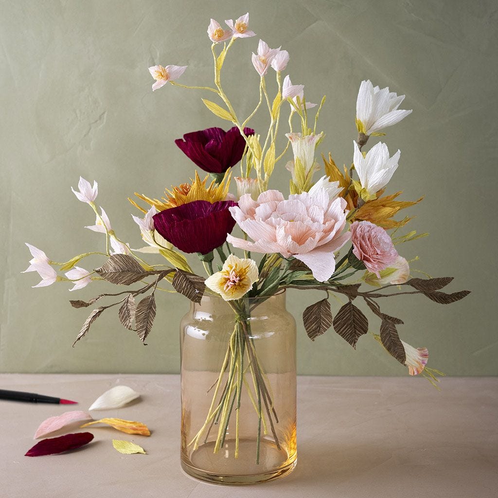 DIY Kit: Crepe Paper Flowers (Bouquet)