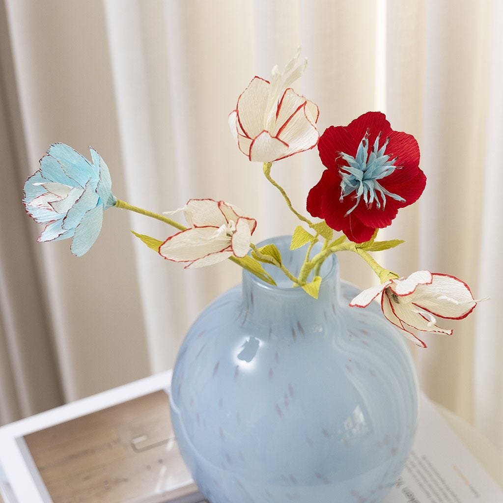 Kräppapper – 25x60 cm – naturfärger