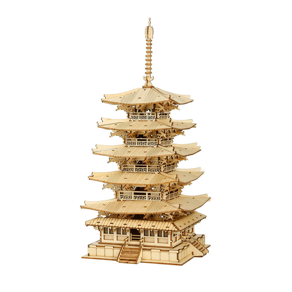 Five-Storied Pagoda i trä – från Rolife – Robotime