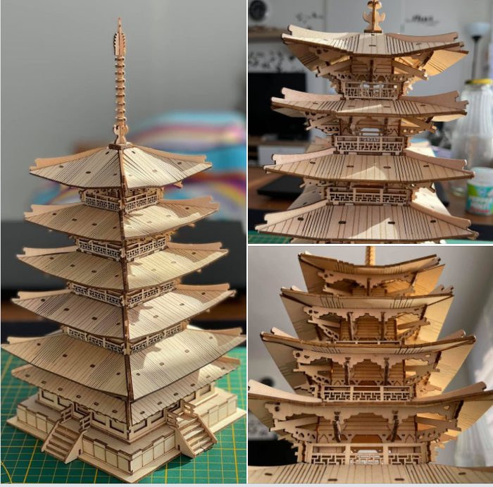 Five-Storied Pagoda i trä – från Rolife – Robotime