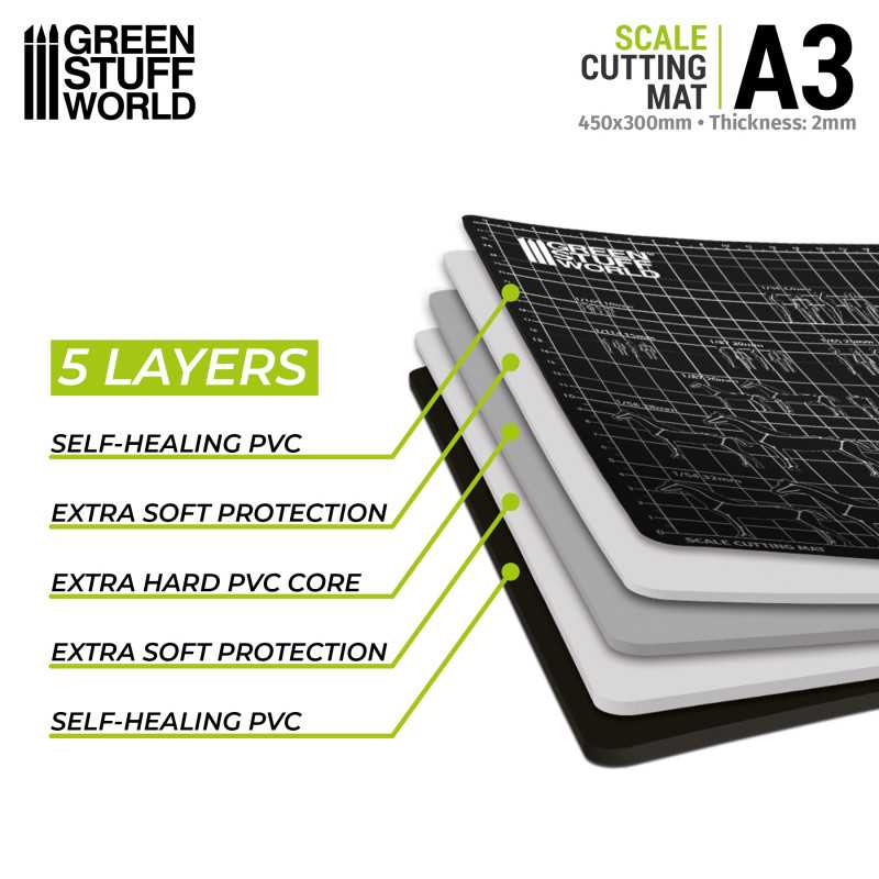 Vikbar skärmatta – Scale Cutting Mat A3