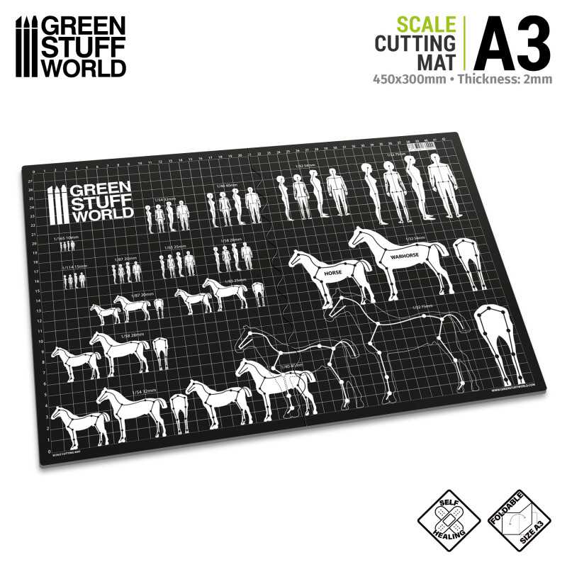 Vikbar skärmatta – Scale Cutting Mat A3