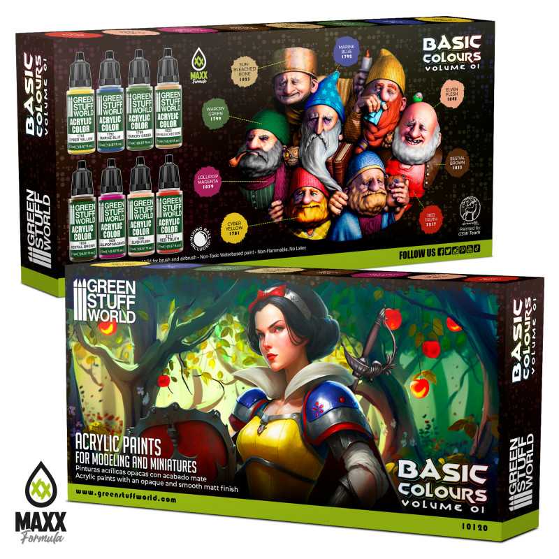 Acrylic paint set (8x17ml) – basic colours 01