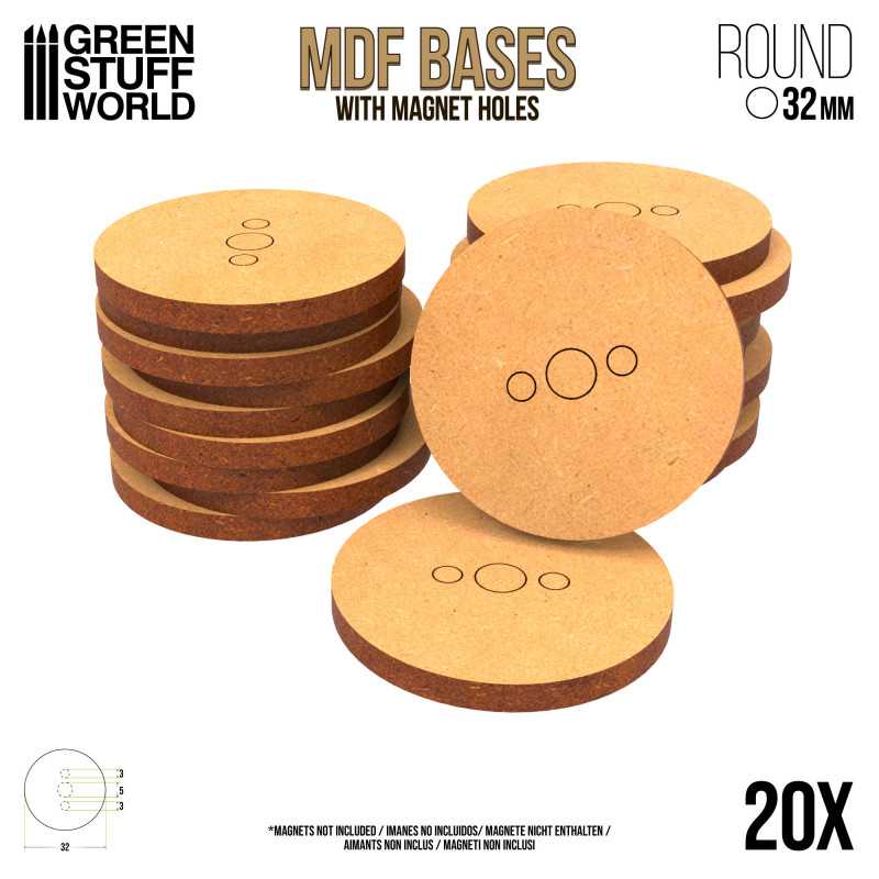 MDF bases – round (5 sizes)