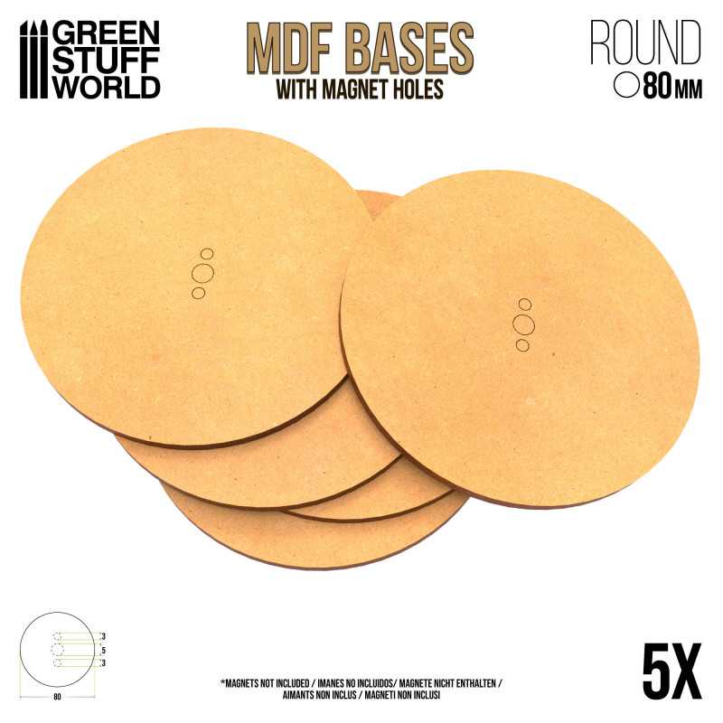 MDF bases – round (5 sizes)