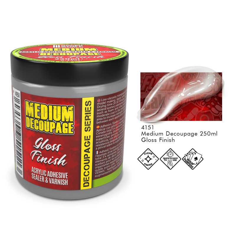 Decoupage Medium  – Acrylic Adhesive – 250ml