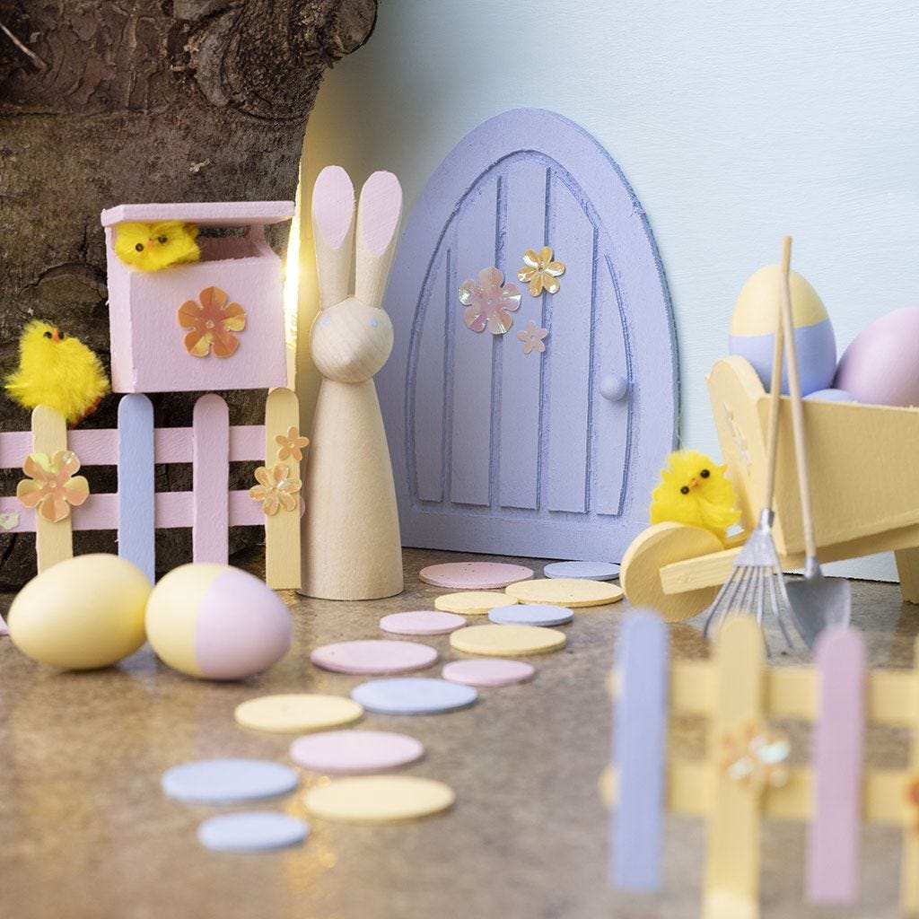 Miniatyr – dörr med gångjärn (13cm)