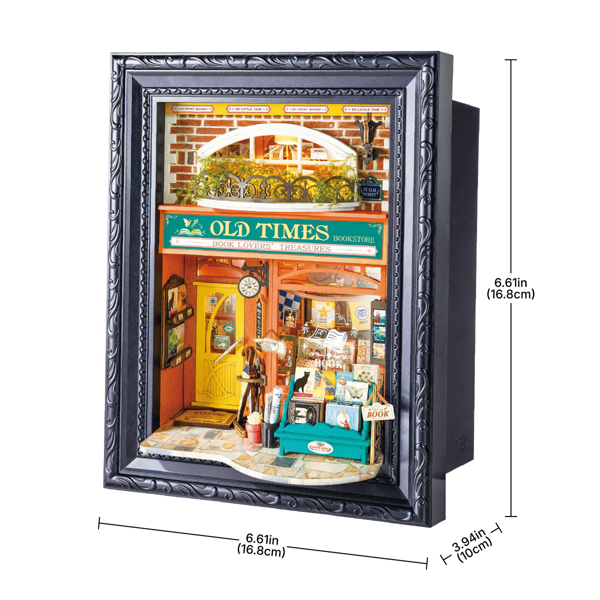 Book nook DIY set – Old Times Bookstore från Robotime –  byggsats