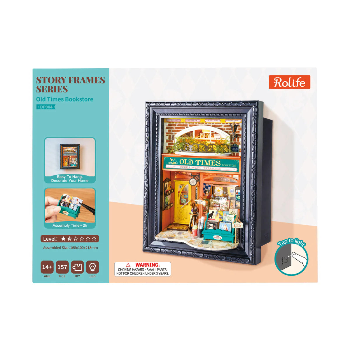 Book nook tittskåp – Old Times Bookstore från Robotime – DIY set