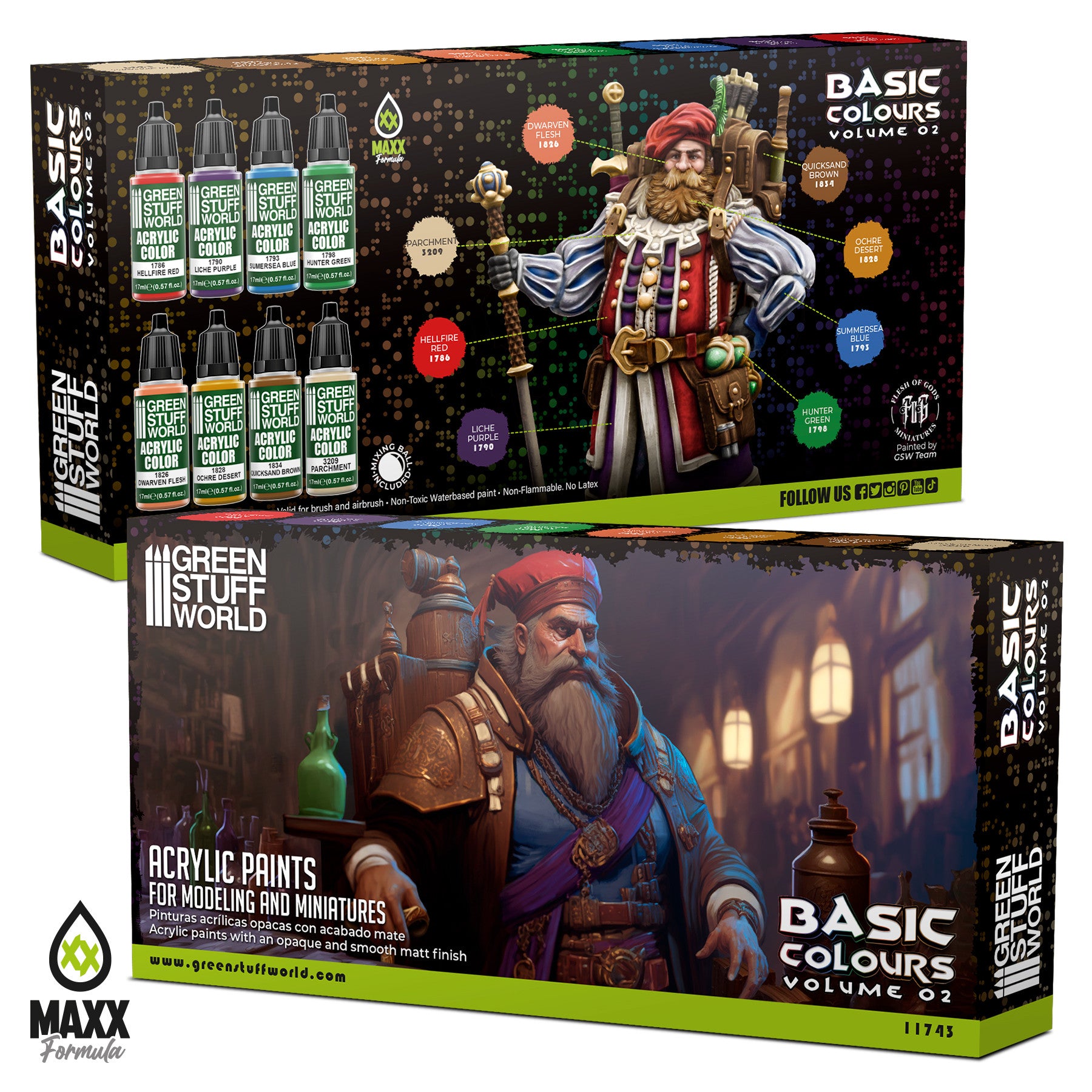 Acrylic Paint Set (8x17ml) – Basic Colours 02