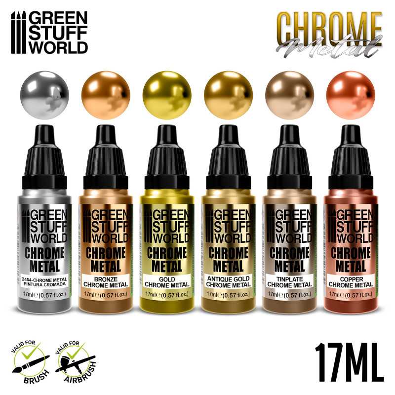 Metallic Chrome Paints Set (6x17ml)