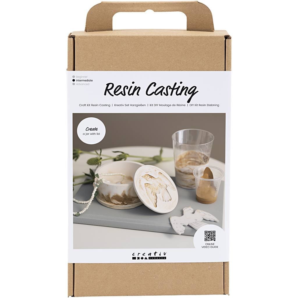 DIY kit: resingjutning – skål med lock