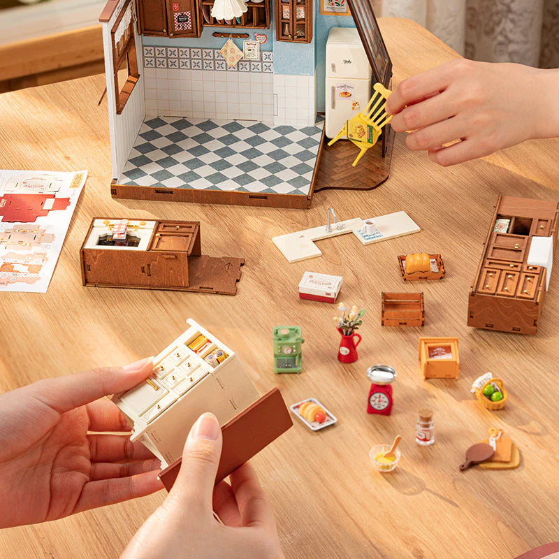 Pyssel med Baking Kitchen byggsats från Rolife Robotime