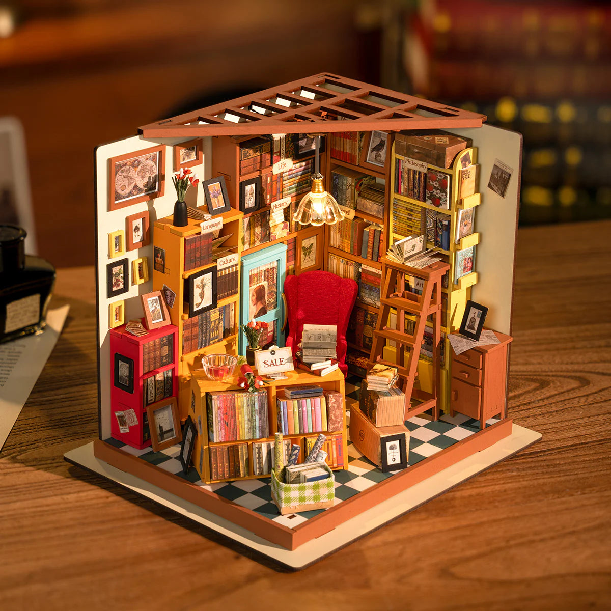 Byggsats book nook DIY set Sam's