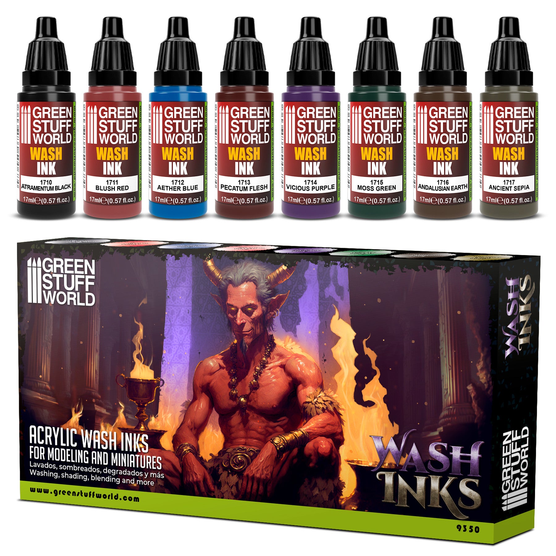 Acrylic wash ink set from Green Stuff World