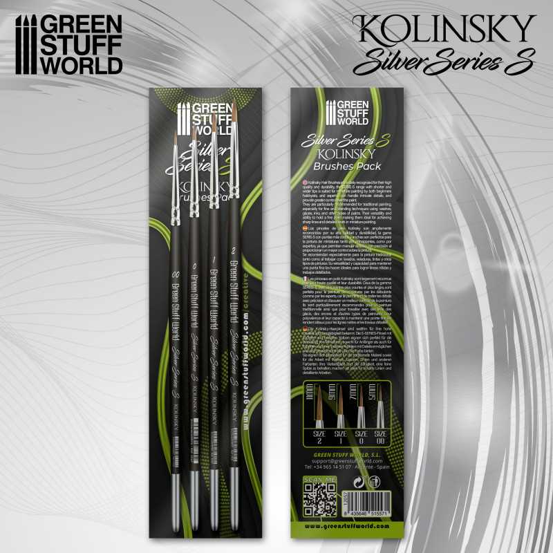 Silver Series (S) Kolinsky Brush Set