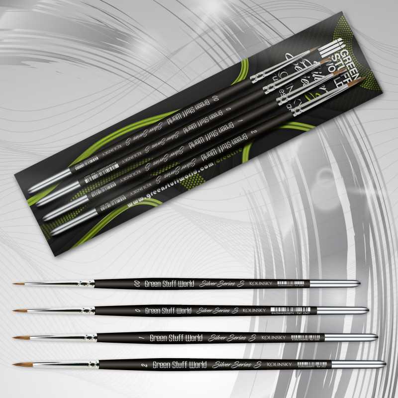 Silver Series (S) Kolinsky Brush Set