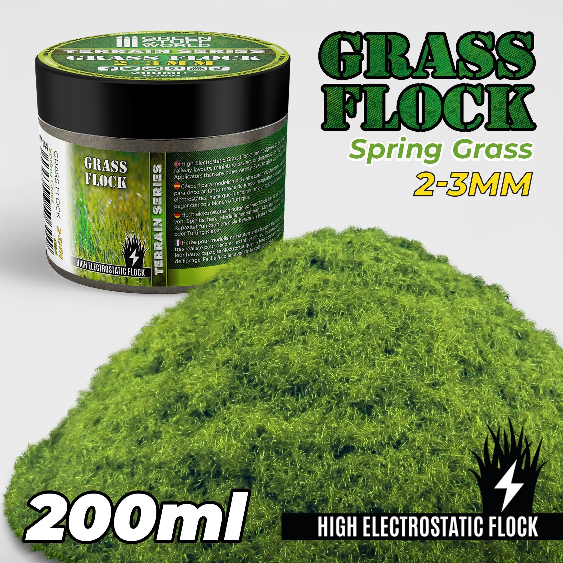 Static Grass Flock – Spring Green (2 sizes)
