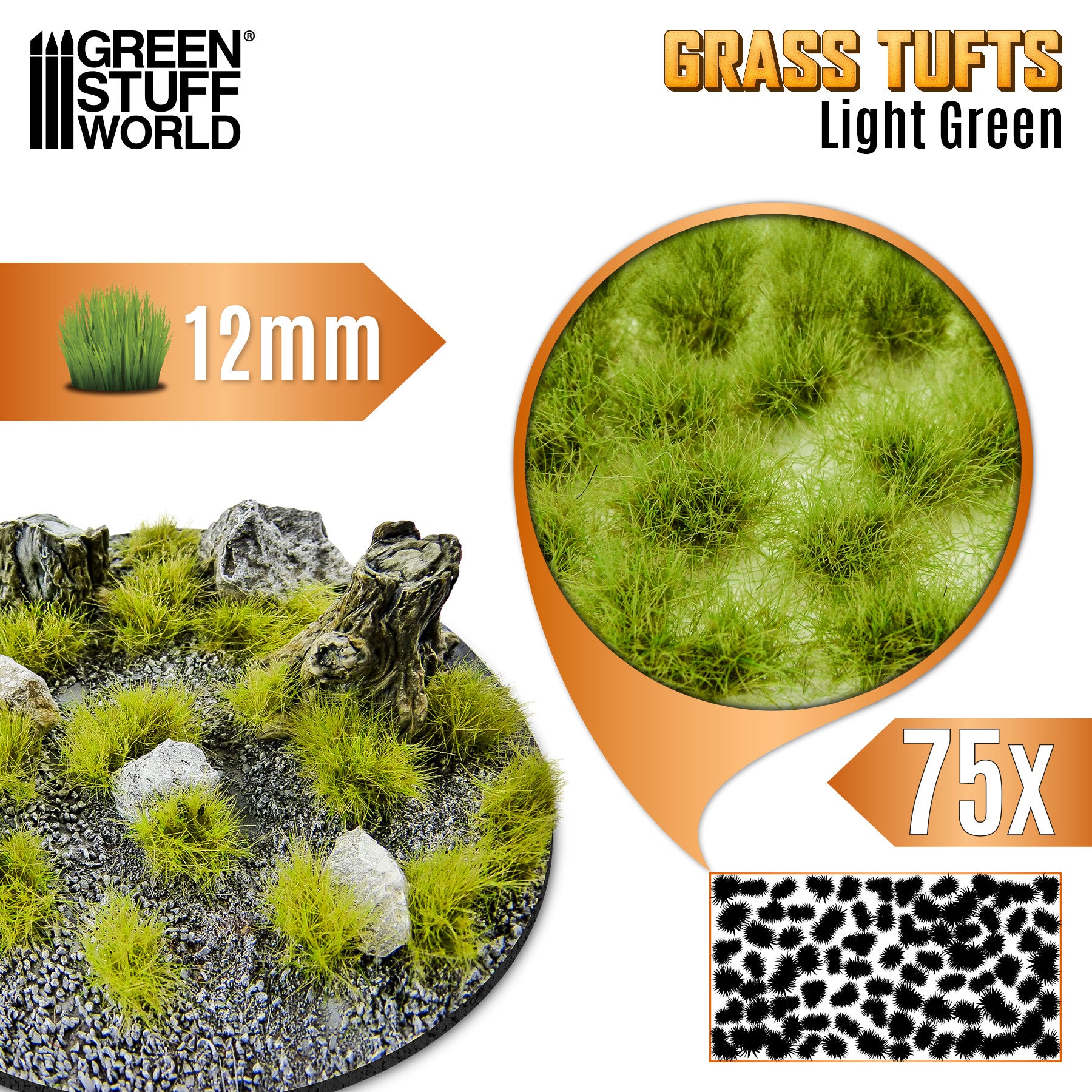 Grästuvor – Light Green – 2/6/12mm