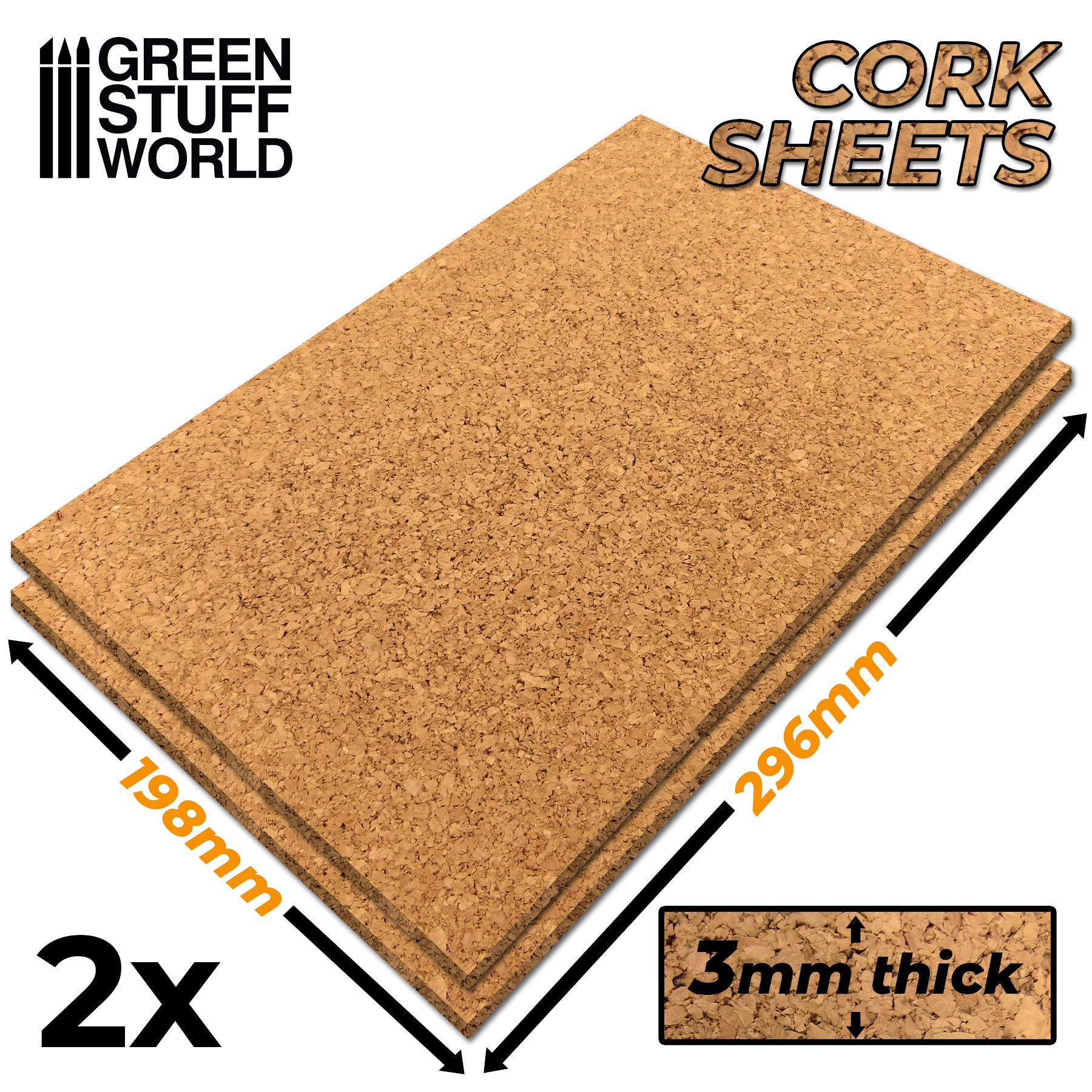 Bases – Cork 3mm (x2)