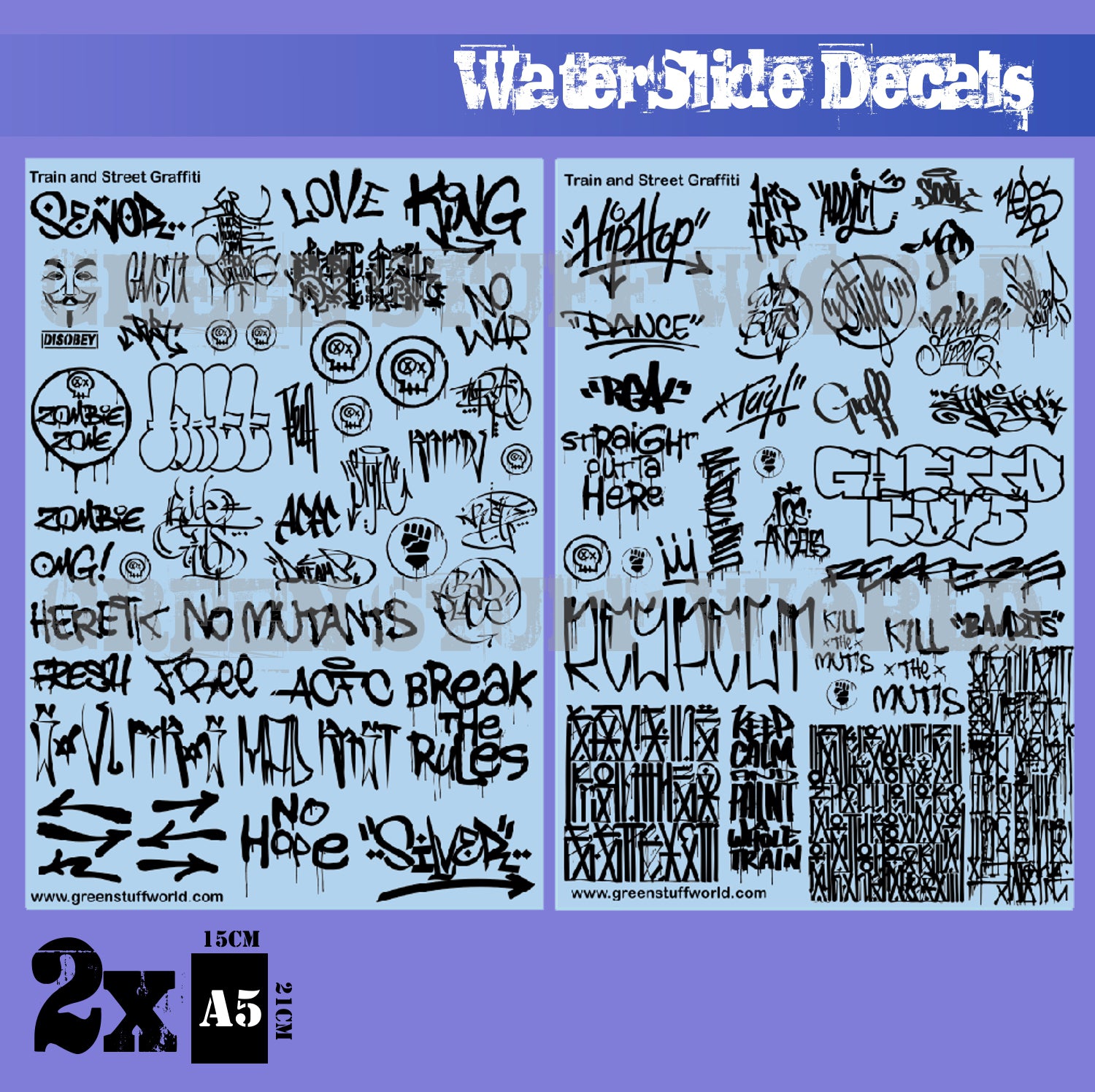 Mini dekaler – graffiti mix