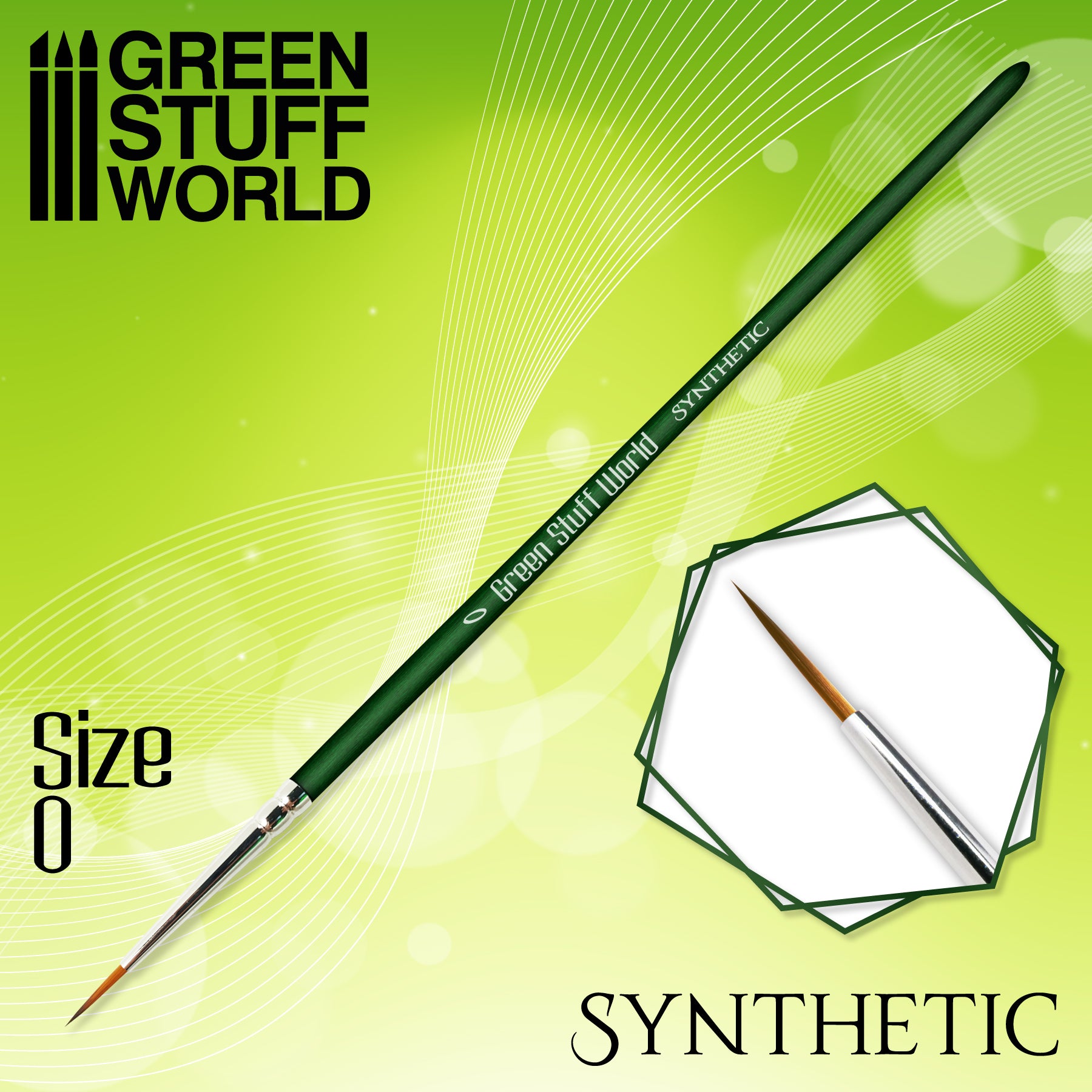Paint Brush – Green Series (Size 0)