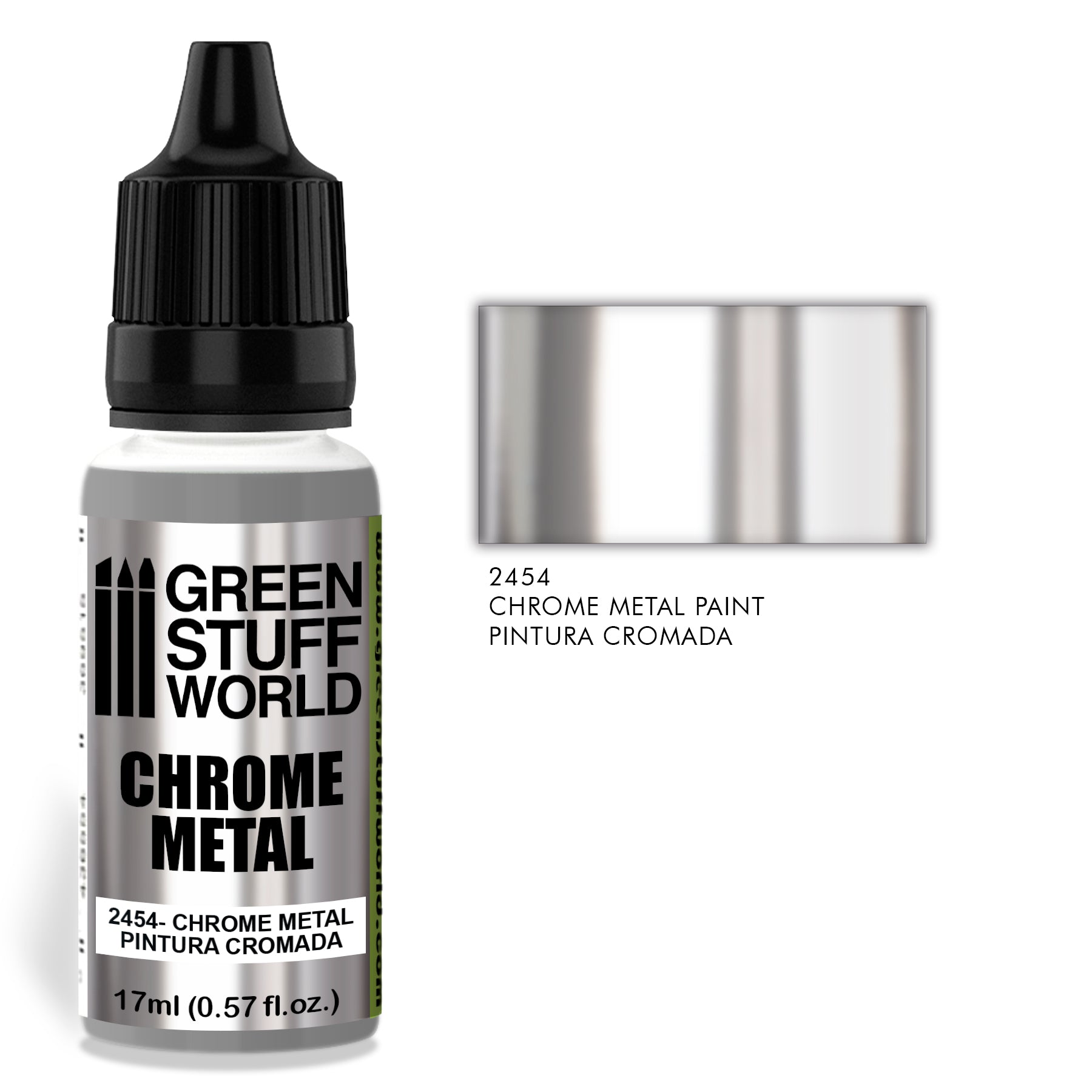 Krom metallfärg i 17 ml flaska från Green Stuff World