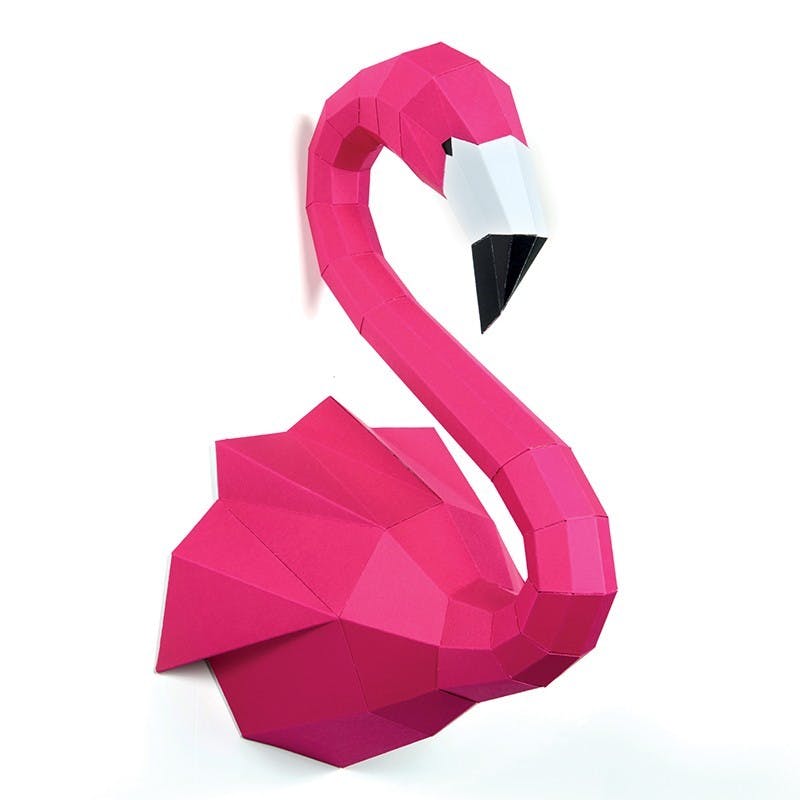 Byggsats i papper – flamingo