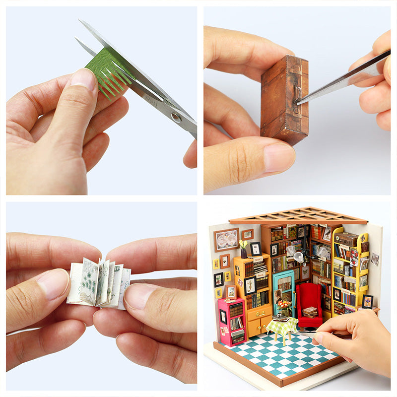 Introducing Sam's Bookstore, the cutest little diorama for the miniature bookworm in your life! 