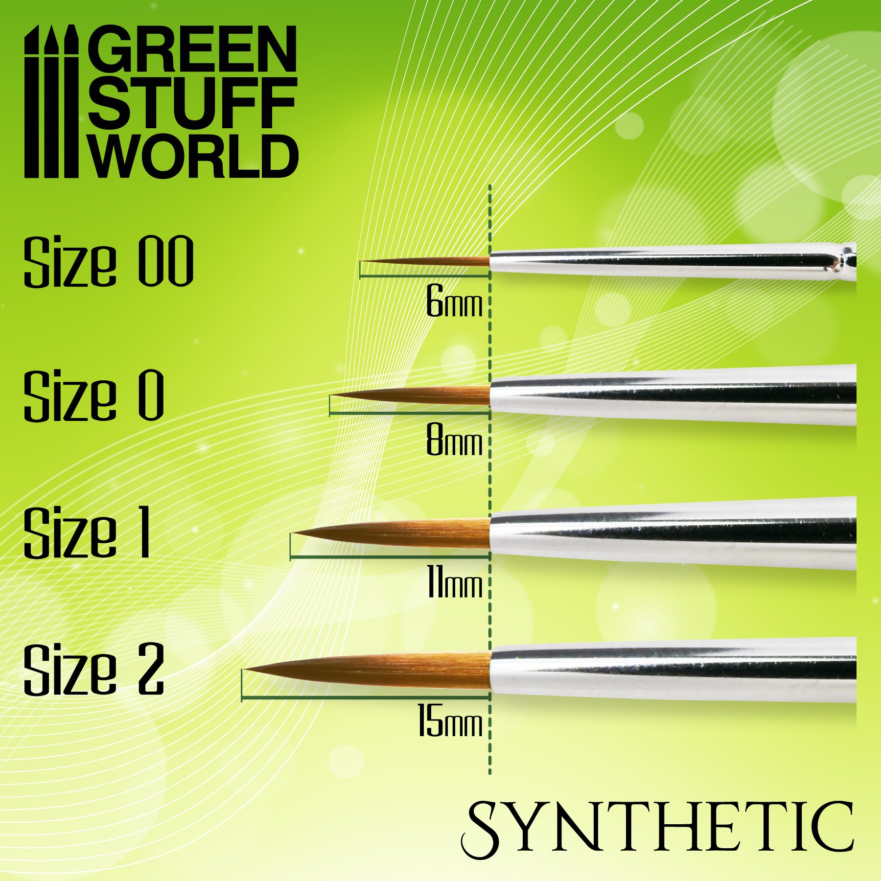 Paint Brush – Green Series (Size 0)
