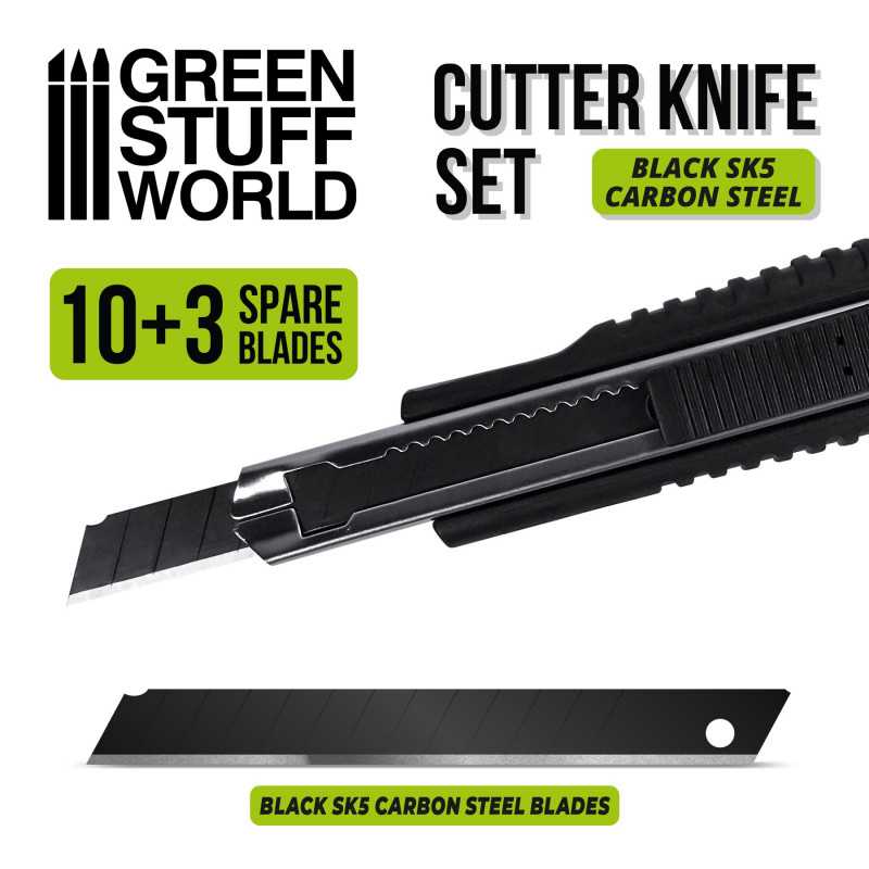 Hobby knife folding blade black