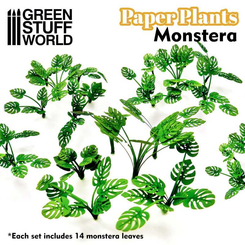 Mini växter – monstera i papper